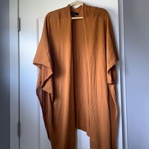 Rusty orange short sleeve sweater cardigan